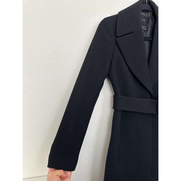 J Crew Double Cloth Wool Blend Topcoat Belted Slash Pocket Long E4733 Women 000 - Picture 4 of 12